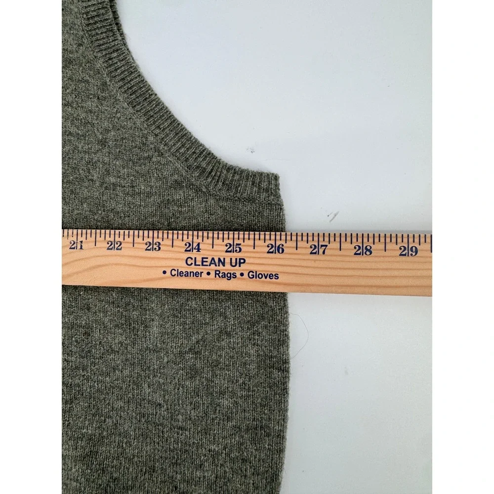 Polo Ralph Lauren Mens V Neck Sweater Vest XXL Lambs Wool‎ Heather Gray Logo